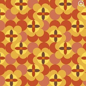 Retro Floral Wall Decor - Yellow and Orange